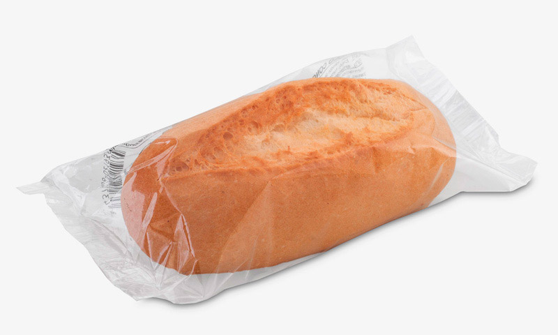 Pan sin gluten para Food Service en envase de plástico transparente